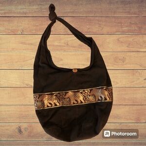 Elephant Print Messenger Bag